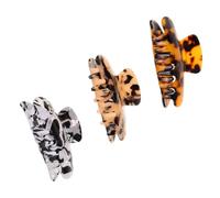 DECORNIJIA 3pcs Vintage Leopard Print Acetate Claw Clips for Women Strong Non-slip Jaw Clips for Thick Hair Lightweight French-inspired Hair Accessories for Daily Updo Styling