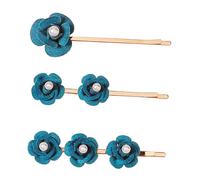 DECORNIJIA 3pcs Vintage Pearl Flower Hair Clips Rose Hair Barrettes for Women Decorative Accessories for Bridal Party and Special Occasions