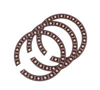 DECORNIJIA 3pcs Wooden Acoustic Guitar Sound Hole Rosette Classical Guitar Accessories for DIY Repair and Decoration Unique Rosewood Design Black