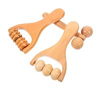 DECORNIJIA 3pcs Wooden Massage Rollers for Back Neck and Feet Ergonomic Handheld Body Massager for Shoulder and Leg Relief Portable Multifunctional Manual Roller for Home and Travel