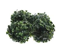 DECORNIJIA 4 pcs Artificial Topiary Balls Faux Green Grass Spheres Hanging Decorative Ornaments for Indoor Outdoor Home Wedding Party Shop Ceiling Pendant