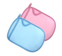 DECORNIJIA 4 Pieces Boys and Girls Bathing Gloves Exfoliating Mitts Soft Skin Cleaning Shower Scrub Gloves for Girls Boys, Gentle Non-painful Body Scrubber Set with Blue and Pink Colors for Bathing