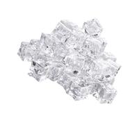 DECORNIJIA 40pcs Acrylic Fake Ice Cubes Transparent Simulated Crushed Rocks with Irregular Square Shape Realistic Clear Acrylic Decoration for Photo Props and Bar Display