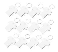 DECORNIJIA 40pcs Sublimation Blank Keychain Blanks for DIY Crafts Portable Heat Transfer Key Rings for Custom Photo Pattern Printing Gift Making Bulk for Accessories