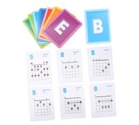 DECORNIJIA 49pcs Guitar Chord Poster for Beginners, Electric and Acoustic Six-String Guitar Chords Chart, Useful Music Note Reference for Novice Players and