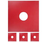 DECORNIJIA 4pcs 12-inch Vinyl Record Sleeves, 350gsm Red Kraft Paper Outer Covers with Holes, Protective Jackets for Vinyl Albums Storage and Record Collection in Uk