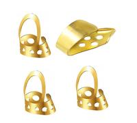 DECORNIJIA 4PCS Adjustable Stainless Steel Banjo Thumb Picks for Ukulele Guitar Finger Protection Comfortable Breathable Hollow Design with Smooth Plectrum Grip