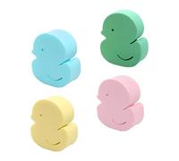 DECORNIJIA 4pcs Bath Sponges Cute Duck Shape Puff for Body Scrubbing Gentle Exfoliating Bath Brush for Newborn