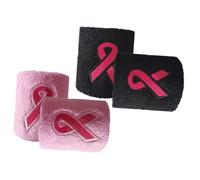 DECORNIJIA 4Pcs Breathable Fitness Wrist Braces Sweat-absorbing Wrist Supports for Exercise Cycling Running Soft Skin-friendly Wristbands for Breast Cancer Awareness Random Random Color