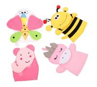 DECORNIJIA 4Pcs Cartoon Bath Gloves for Exfoliating Body Cleaning Mitts with Adorable Animal Designs Soft Wash Clothes for Skin Gentle Bathing Rubbing Gloves