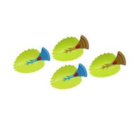 DECORNIJIA 4pcs Cartoon Faucet Extender for Toddlers, Leaf Shape Water Tap Extension Tool, Safe Plastic Sink Water Faucet Extender for Child Hand Washing, Blue and Brown Set