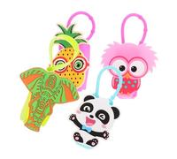 DECORNIJIA 4Pcs Cartoon Silicone Hand Bottle Sleeve Portable Hand Container Cover for Travel Toiletries Durable Soft Material with Elephant Panda Pineapple Owl Designs for Men Women