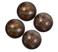 DECORNIJIA 4PCS Chinese Baoding Hand Fitness Balls 25mm Stone Massage Balls for Grip Strength Training and Muscle Relaxation Mini Manual Hand Exercise for Stress Relief and