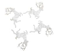 DECORNIJIA 4pcs Christmas Deer Embroidery Applique Patches DIY Decorative Cloth Stickers for Clothes Footwear Repair and Festive Costume Decoration