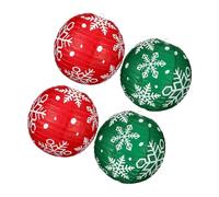 DECORNIJIA 4pcs Christmas Paper Lanterns for Indoor Outdoor Hanging Decoration Versatile Festive Party Lanterns in Red and Green Hardwearing Material for Mantel Tree Table