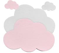 DECORNIJIA 4pcs Cloud Shaped Wooden Wall Hooks Nordic Style Decorative Key Holder for Bathroom Living and Bedroom Space Saving Coat and Towel Organizer and Charming Home Wall Hangers