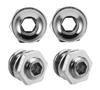 DECORNIJIA 4pcs Drum Ventilation Screws with Gasket and Washer for Percussion and Snare Drums, Alloy Material, Easy Installation, for Performances and Recordings