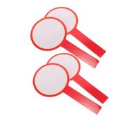 DECORNIJIA 4pcs Dual-sided Round Dry Erase Scoreboards Handheld Whiteboards for Sports Scoring Voting Judges Referees Classroom Use Portable Reusable Visible Scores
