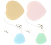 DECORNIJIA 4pcs Heart-Shaped Macaron Screen Cleaning Cloths Lens Cleaning Wipes for Cameras Phones Glasses Gentle Non-Scratch Portable Keychain Decor Suitable for Electronics and Random Color