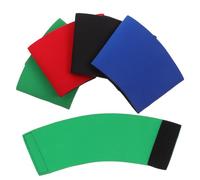 DECORNIJIA 4Pcs Heat-Resistant Cup Sleeves Bottle Bands with Premium Neoprene Insulation Supple Anti-Drop Protective Covers for Coffee Tea Cups Smooth Texture Safe Use in Black Red Blue Green