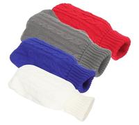 DECORNIJIA 4Pcs Hot Water Bottle Knitted Covers 2000Ml Cotton Thread Sleeve Set for Winter Hand Warmer, Outdoor Compact Hot Water Pouch with Multi-Color Knit Cases