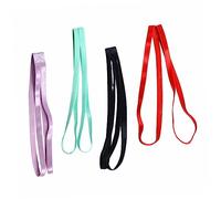 DECORNIJIA 4pcs Non Slip Elastic Sports Headbands Candy Color Hair Bands for Women Fitness Yoga Running Gym Sweat Wicking Hair Accessories Red Green Purple Black