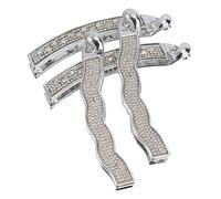 DECORNIJIA 4pcs Rhinestone Toothed Hair Clips Set Banana Hair Ponytail Holders Large Small Crystals Decorative Hairpins for Women for Daily Use