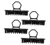 DECORNIJIA 4Pcs Scalp Massager Shampoo Brush Handheld Hair Scrubber for Dandruff Removal Deep Cleansing and Relaxing Massage Suitable for All Hair Types Black