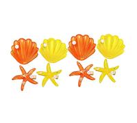 DECORNIJIA 4Pcs Seashell Hair Clips for Girls Mermaid Hair Accessories Pearl Detail for Kids Suitable for Birthday Parties and Everyday Use