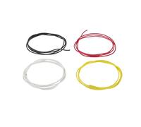 DECORNIJIA 4pcs Shielded Silicone Electric Guitar Pickup Wire Harness with Copper Core for Bass Guitar Lead Cable Pedal Instrument Signal Leads Compatible with Electric Wiring Replacement