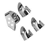 DECORNIJIA 4pcs Silver Metal Finger Picks with Thumb and Index Finger Protectors Multi-functional Guitar Accessories for Beginners Easy to Wear and Sound Quality