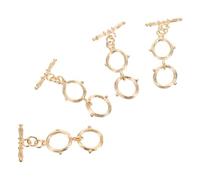 DECORNIJIA 4PCS Toggle Clasps with T Bar and Ring Jewelry Extender Converters for Necklace and Bracelet Chain Ends Easy DIY Assembly Elegant Closure for Handmade Jewelry