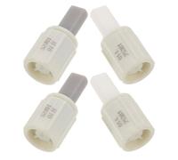 DECORNIJIA 4pcs Toilet Seat Slow-Down Hinges with Plastic Damper Connectors, Soft Close Toilet Lid Fall Buffer Shock Absorbers for Bathroom Replacement Parts