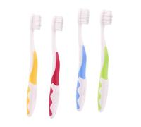 DECORNIJIA 4Pcs Training Toothbrushes Soft Bristles Non-Slip Handle Oral Care for Ages Multi-Color Green Blue Yellow Red