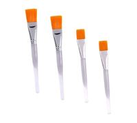 DECORNIJIA 4pcs Transparent Face Mask Brushes Ergonomic Makeup Supplies for Skincare DIY Beauty Applications for Mud and Mixed Facial Masks