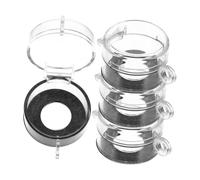 DECORNIJIA 4pcs Transparent Round Emergency Stop Button Protector Dustproof Push Button Cover Guard for Industrial Home and Office Use Accidental Press Safety Shield