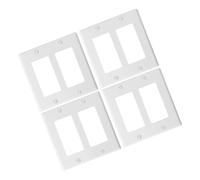 DECORNIJIA 4pcs Unbreakable Thermoplastic Electrical Cover Plates for Switch and Outlet American Style Wall Plate with Enhanced Safety and Impact Resistance for Home Decor