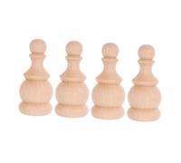 DECORNIJIA 4pcs Unfinished Wooden Craft Finials Victorian Pine Newel Toppers with Smooth Surface Decorative Roman Inspired Posts for Porch Deck Railings Staircase Caps