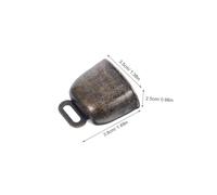 DECORNIJIA 4pcs Vintage Bronze Cow Bells Anti-lost Grazing Pendants for Cow Horse Sheep Farming Accessories Loud Sound for Long-distance Animal Tracking