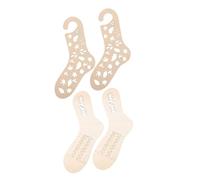DECORNIJIA 4pcs Wood Sock Blockers DIY Molds for Knitting Crochet Smooth Surface Sock Forms for Stocking Display Wooden Blockers with No Burr Design for Yarn Craft and Shaping