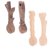 DECORNIJIA 4pcs Wooden Spoon Carving Blanks Unfinished Wood Crafting Kit for Hobbyists and Beginners DIY Whittling Carve Beech and Walnut Spoon Blanks for Creative Handicrafts