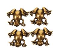 DECORNIJIA 4Pcs Zinc Alloy Frog Shaped Cabinet Handles Metal Drawer Pulls Antique Style Door Knobs for Wardrobe Dresser Furniture Decoration