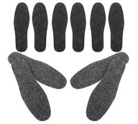 DECORNIJIA 5 Pairs Thick Felt Warm Insoles for Men Women Breathable Sweat-Absorbing Shoe Cushions Anti-Odor Winter Boot Inserts Lightweight Shoe Pads for Cold Weather
