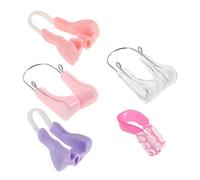 DECORNIJIA 5 Pcs Invisible Nose Beauty Device Gentle Silicone Nose Shaper Clip for Breathing Comfort Bridge Height Enhancer Concealed Design for Day and Night Use