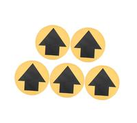 DECORNIJIA 5 Sheets Floor Warning Sign Arrow Floor Markers Adhesive Decals for High Traffic Public Spaces Schools Hospitals Markets Safety Directional Markings