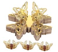 DECORNIJIA 50 Pcs Square Truffle Wrappers Double Sided Gold Paper Candy Containers for Chocolates and Cupcakes Creative Elegant Party Wedding Supply