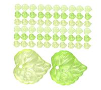 DECORNIJIA 500pcs Acrylic Leaf Charms Green Tree Pendants for DIY Jewelry Making Dangle Leaf Charms for Bracelets Earrings Keychains Wear-resistant Acrylic Material for Handmade Accessories
