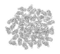 DECORNIJIA 50pcs Alloy Pi Yao Pendant Charms Double-sided Wealth and Luck Symbols for DIY Jewelry Making Supplies Small Feng Shui Pixiu Charms for Necklaces Keychains Craft Projects