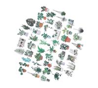 DECORNIJIA 50pcs Botanical Plant Stickers Green Floral Decals for Laptop Luggage Water Bottles Window Wall Decoration DIY Scrapbook Inspired Sticker