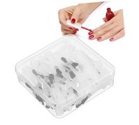 DECORNIJIA 50pcs Disposable Nail Polish Brush Replacement for Gel Nail Polish Bottles Flat Head Manicure Applicators for DIY Art and Professional Use Mess Easy to Use